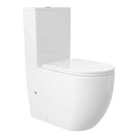 Ovo Plus Унитаз напольный 660x360 безободковый с бачком Tornado сиденье с микролифтом