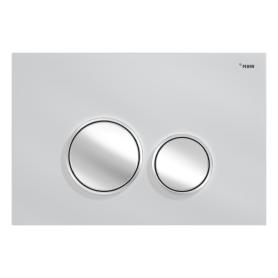 NOVA ORB GLASS Панель смыва с круглыми клавишами закаленное стекло цвет клавиш и их контур хром глянцевый цвет панели