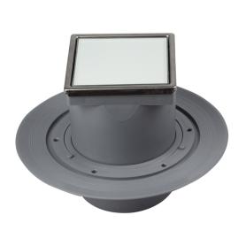 Душевой трап Confluo Standard Vertical Dry White Glass 10х10