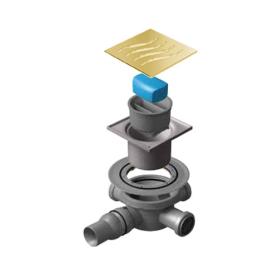 Душевой трап Confluo Standard Dry 3 Gold 10х10