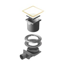 Душевой трап Confluo Standard White Glass 4 Gold 15х15