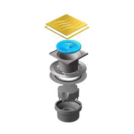Душевой трап Confluo Standard Vertical Tide Gold 15х15