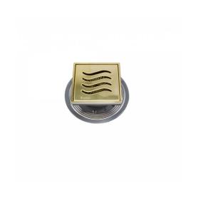 Душевой трап Confluo Standard Vertical Tide Mask Gold 15х15