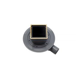 Душевой трап Confluo Standard Dry 1 Black Glass Gold 10х10