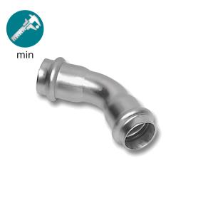 Отвод 45° ВПр-ВПр AISI304L