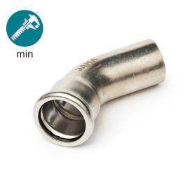 Отвод 45° ВПр-НПр AISI304L