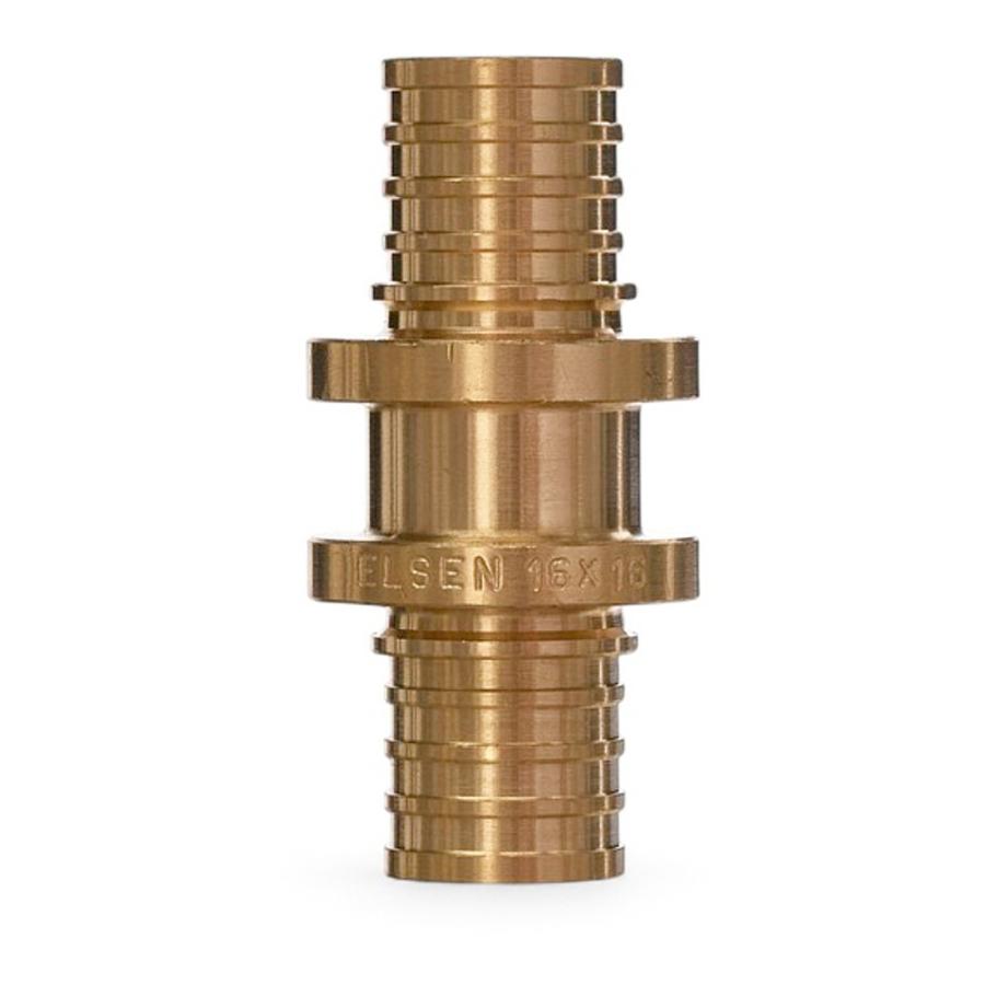 ELSEN Муфта равнопроходная D 16 латунь CN