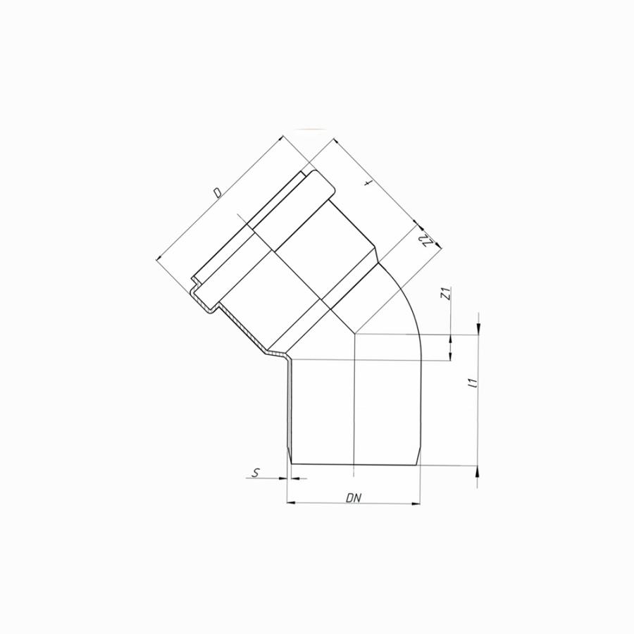 Ostendorf Отвод HTB 45°