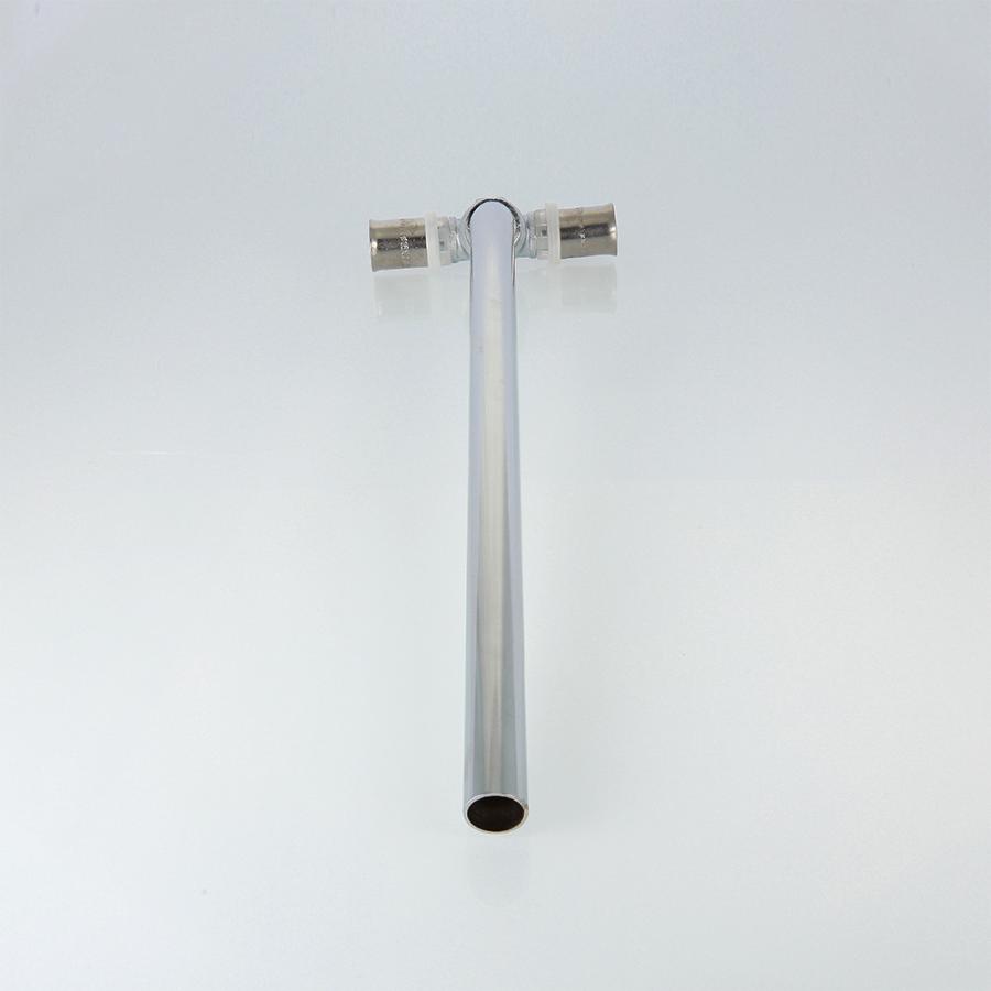 Valtec Тройник радиаторный пресс с латунной хром. трубкой 15 мм, 20х15х20 (300 мм. короткий) в интернет-магазине