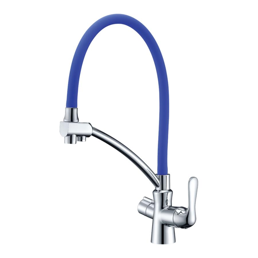  Comfort Смеситель для кухни с подключением к фильтру с питьевой водой хром-синий  LM3070C-Blue  - Изображение 1