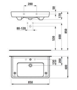 Laufen Pro раковина 850х480 мм