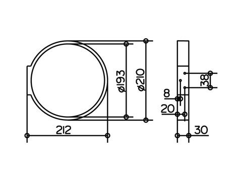 Keuco Edition 300 Полотенцедержатель кольцевой диаметр 210мм хром  30021010000  - Изображение 2