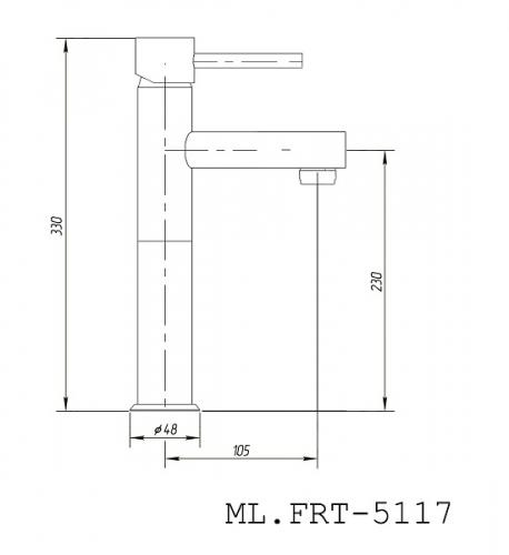 Migliore Fortis Смеситель для раковины, высокий  ML.FRT-5117 CR  - Изображение 2