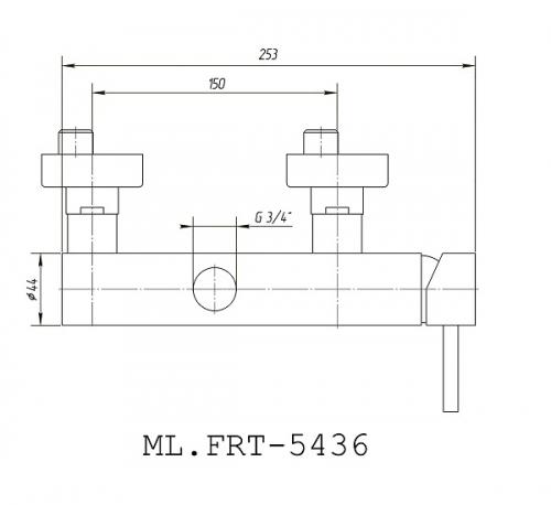Migliore Fortis Смеситель для душевой колонны  ML.FRT-5436 CR  - Изображение 2