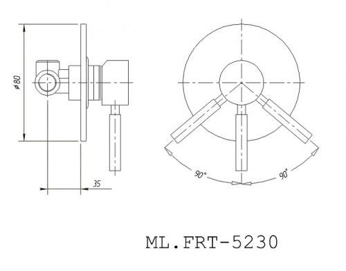 Migliore Fortis Смеситель скрытого монтажа, для душа
