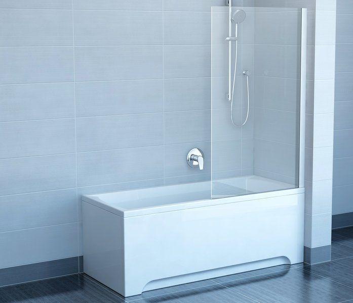 Ravak Chrome Шторка на ванну правая одноэлементная блестящий+ транспарент CVS1-80  7QR40C00Z1  - Изображение 2