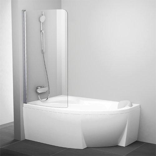 Ravak Rosa Шторка на ванну левая белая+транспарент CVSK1 160/170 7QLS0100Y1