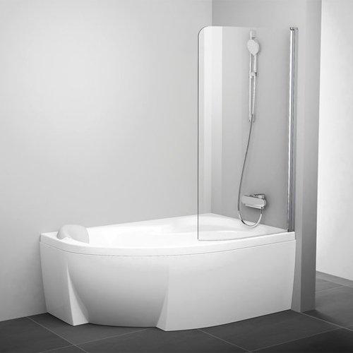 Ravak Rosa Шторка на ванну правая блестящая+транспарент CVSK1 160/170  7QRS0C00Y1  - Изображение 1