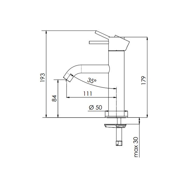 REMER Однорычажный смеситель для раковины Хром  SSX12  - Изображение 2