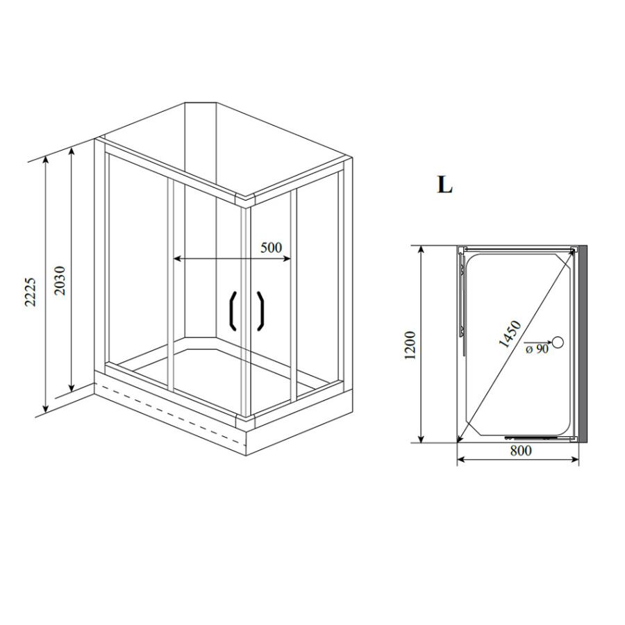 Timo PREMIUM Душевая кабина 102 L