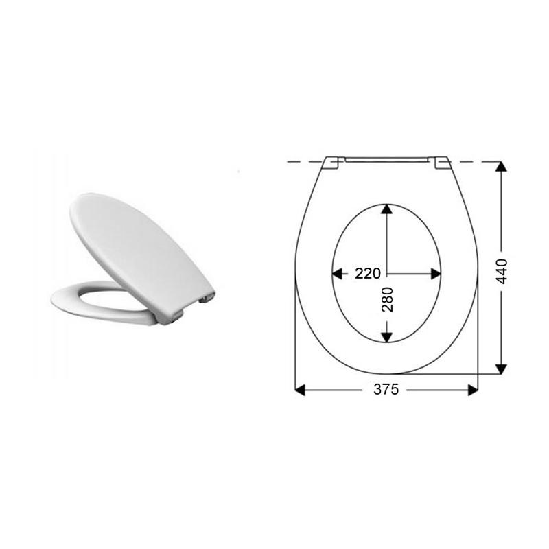 Ideal Standard EUROVIT Сидение с крышкой дюропласт с функцией плавного закрытия белый  W301801  - Изображение 3