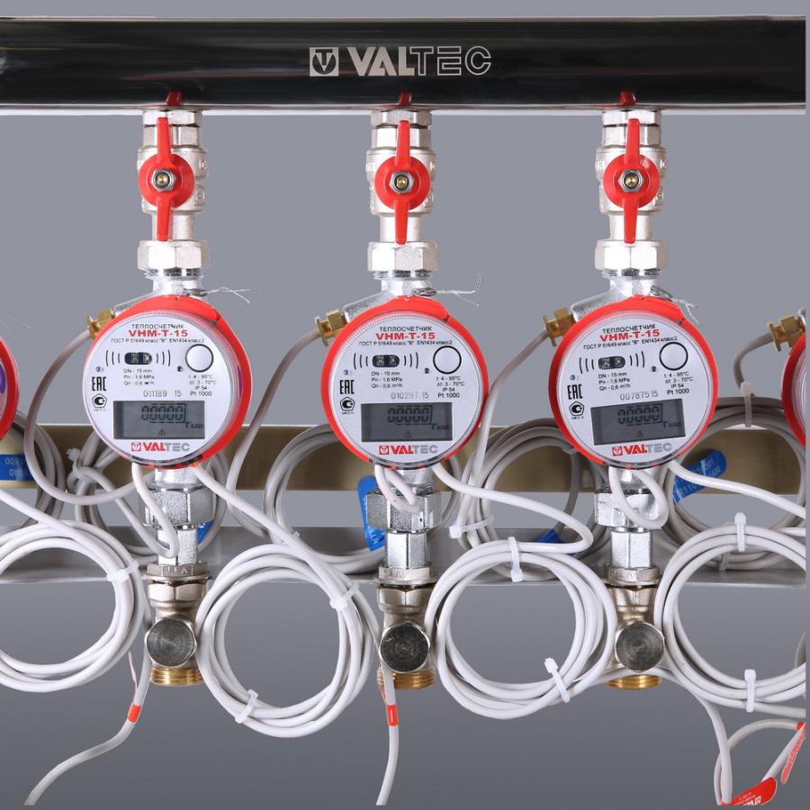 Купить Valtec Узел этажный поквартирного учета с автоматическим балансировочным клапаном без перепускного клапана ввод СЛЕВА 1