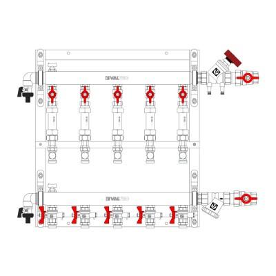 Valtec Узел этажный поквартирного учета без перепускного клапана ввод СЛЕВА 1