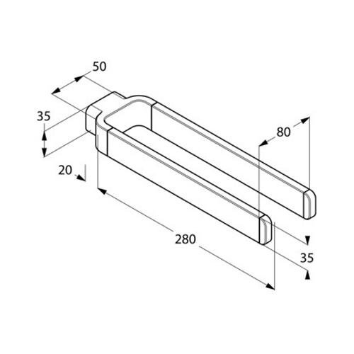 Kludi E2 Держатель для полотенец 300 мм