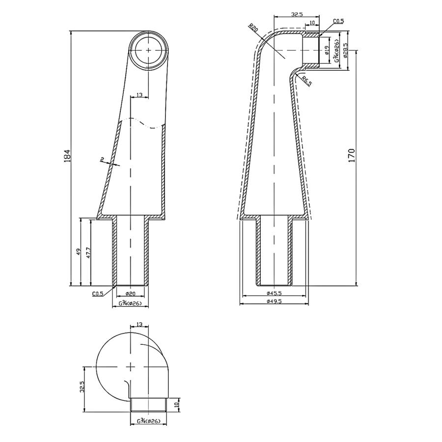 Lemark Комплект переходников для установки смесителя на борт ванны, 2 шт.