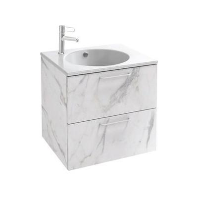 Jacob Delafon Odeon Rive Gauche Тумба под раковину 80 белый мрамор EB2522-R9-NR4