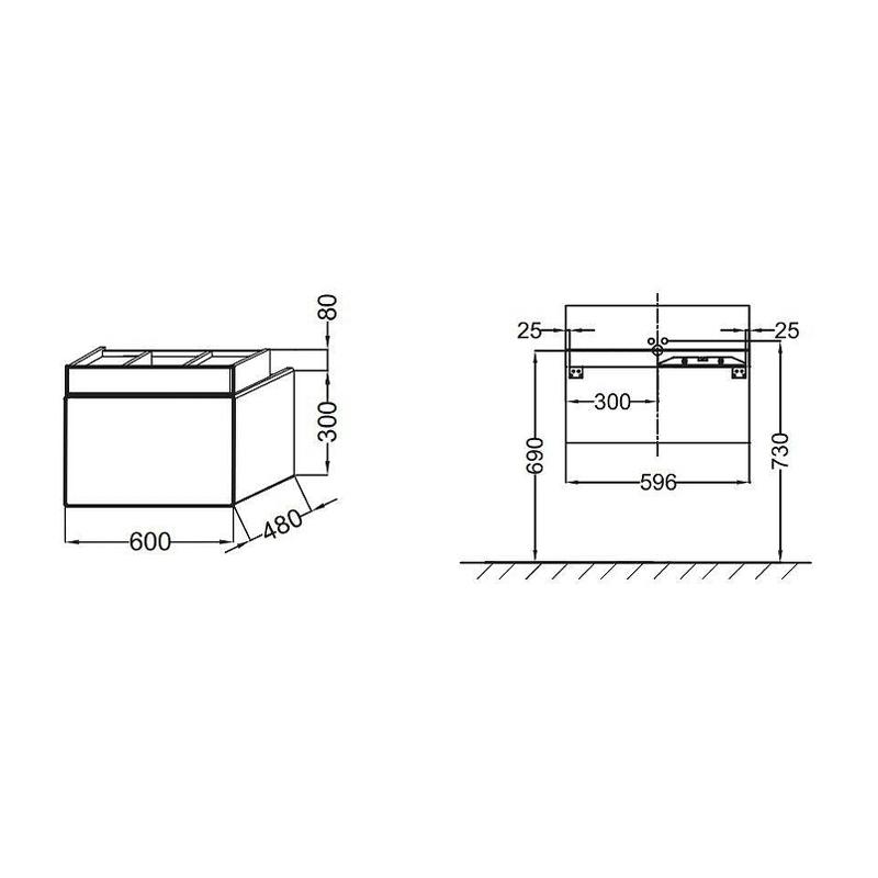 Jacob Delafon Terrace Тумба под раковину 60x48 черный