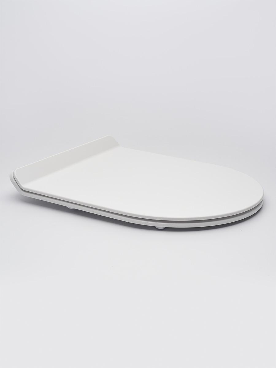 AQUAme Сиденье тонкое быстросъемное с микролифтом белый  AQM1201  - Изображение 2