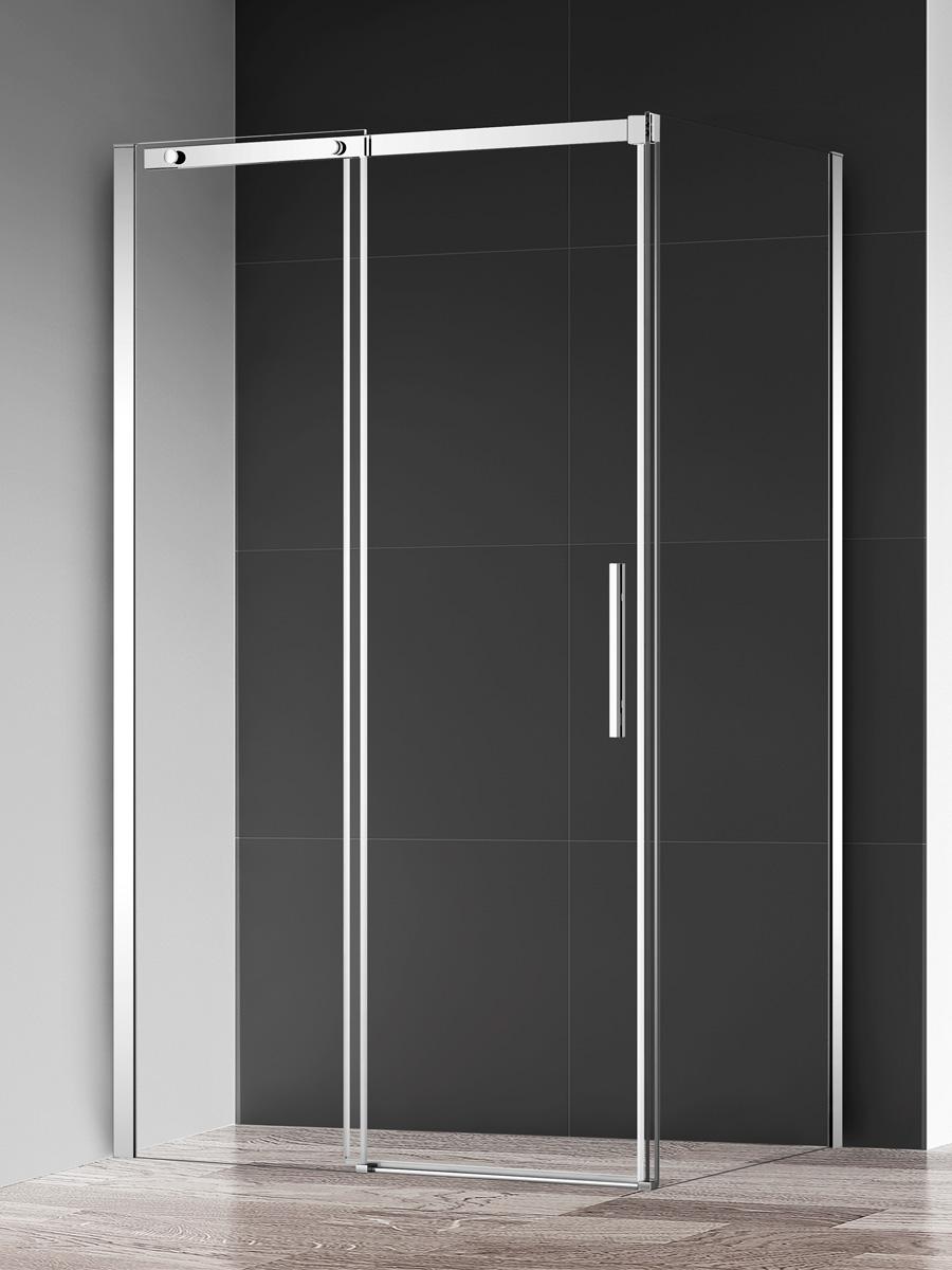 AQUAme Душевая дверь в нишу 1000x1950мм стекло 8мм цвет профиля хром  AQM4803-10  - Изображение 1