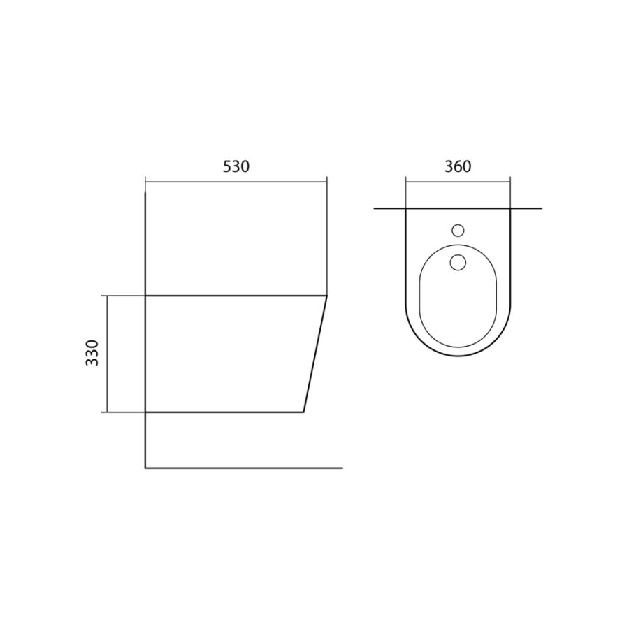 AQUATEK ВЕГА Биде подвесное 530*360*330