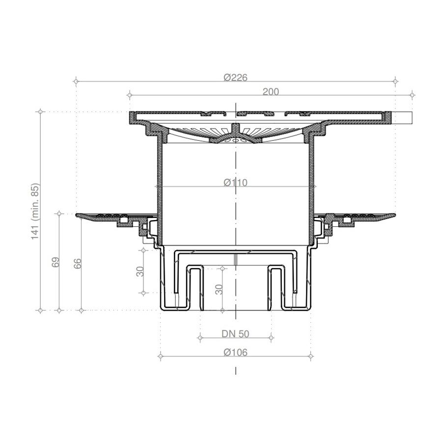 Купить Pestan Душевой трап Confluo Standard Vertical Angle 20х20