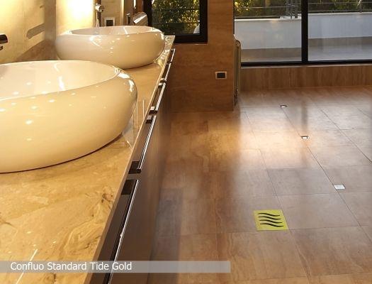 Pestan Душевой трап Confluo Standard Tide 3 Gold 15х15