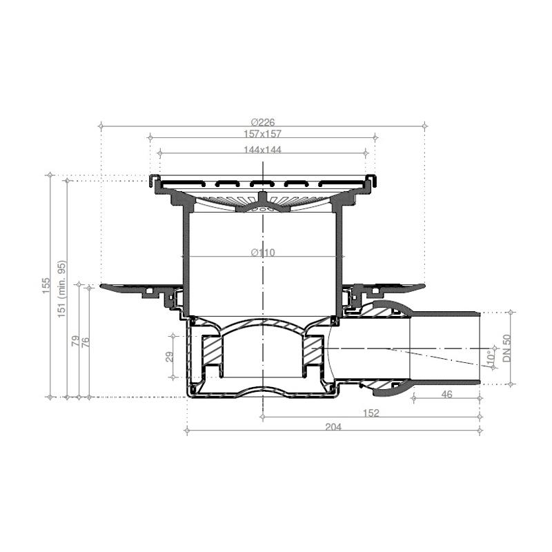 Pestan Душевой трап Confluo Standard Plate 1 2in1 15х15 изображение