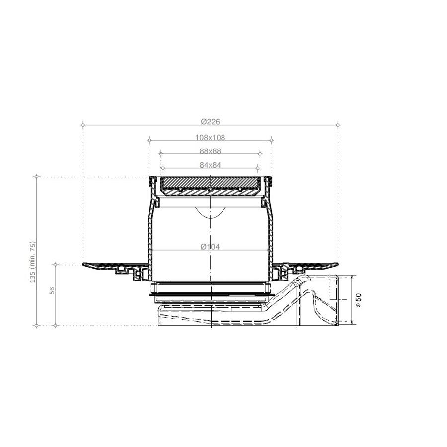 Pestan Душевой трап Confluo Standard Plate 8 2in1 10х10 изображение