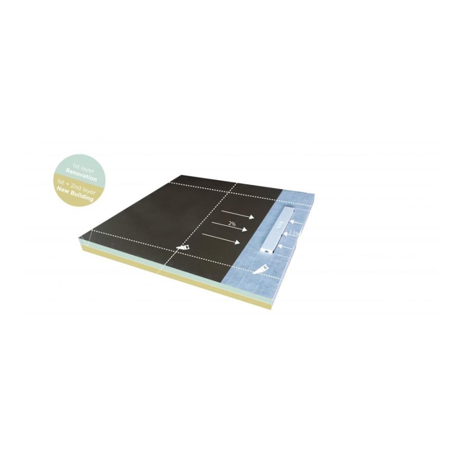 Pestan Душевой поддон под плитку Confluo Board UNI 900 со встроенный лотком Frameless Line Black Glass 550 в интернет-магазине