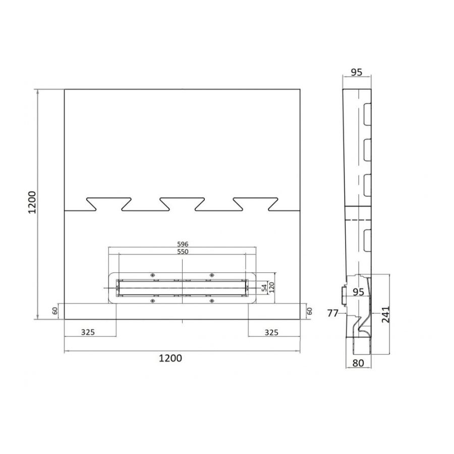 Pestan Душевой поддон под плитку Confluo Board UNI 1200 со встроенный лотком Frameless Line 550 прайс