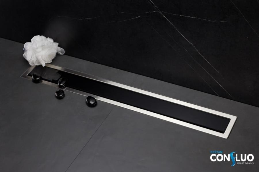 Pestan Душевой лоток Confluo Premium Line 300 Black Glass изображение