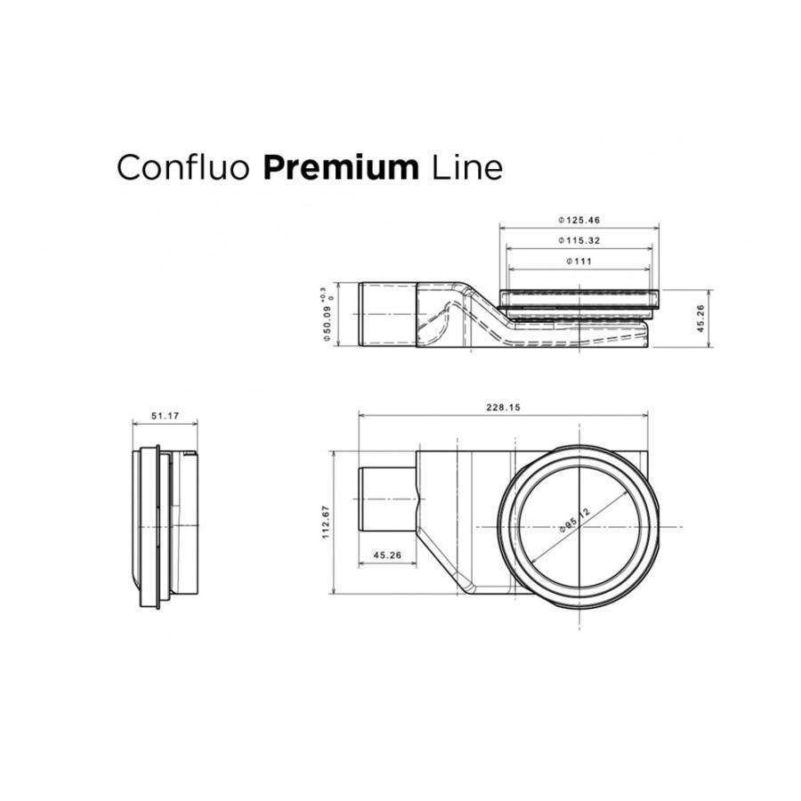 Pestan Душевой лоток Confluo Premium Line 950 Black Glass Gold заказать онлайн