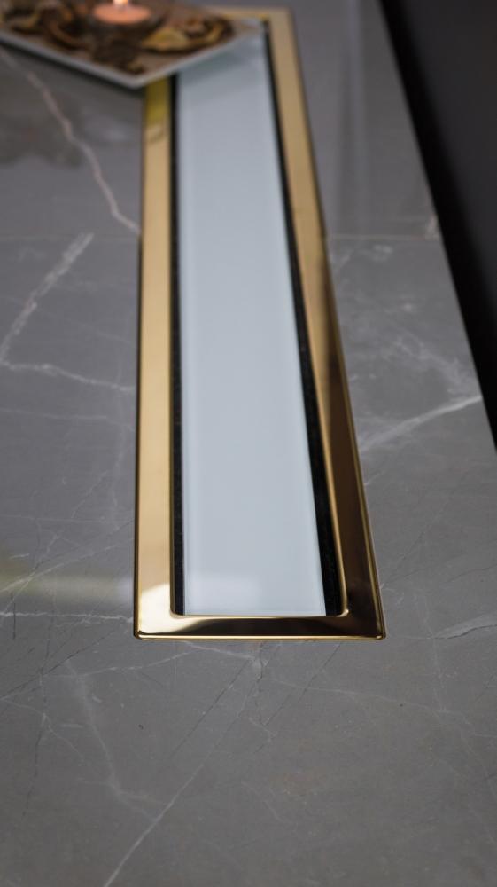 Купить Pestan Душевой лоток Confluo Premium Line 950 White Glass Gold