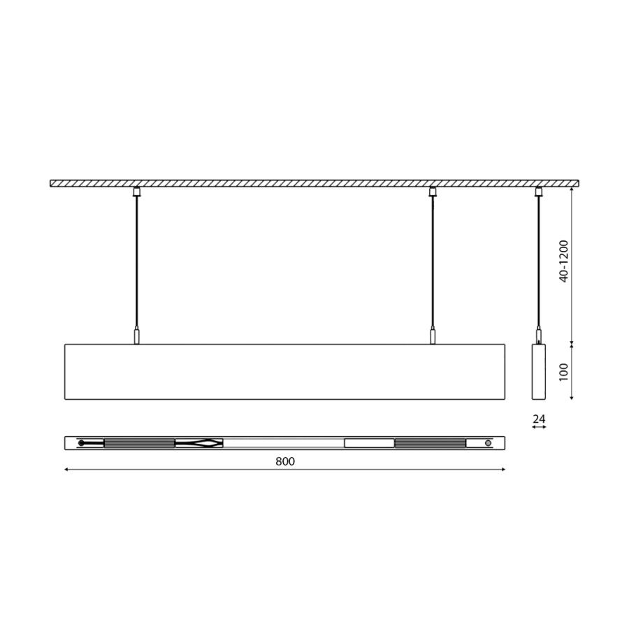 SWG Светильник из массива (дуб) 800x20x100 в интернет-магазине