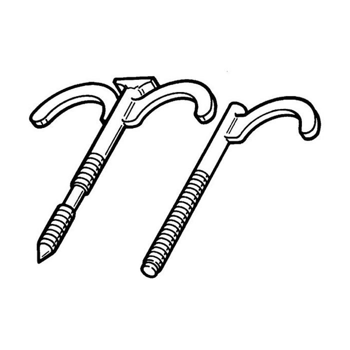 РЕХАУ Двойной крюк с дюбелем для 2-х труб
