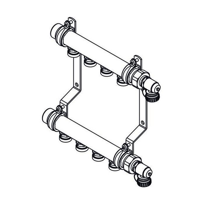 РЕХАУ Распределительный коллектор HLV на 8 групп нержавеющая сталь
