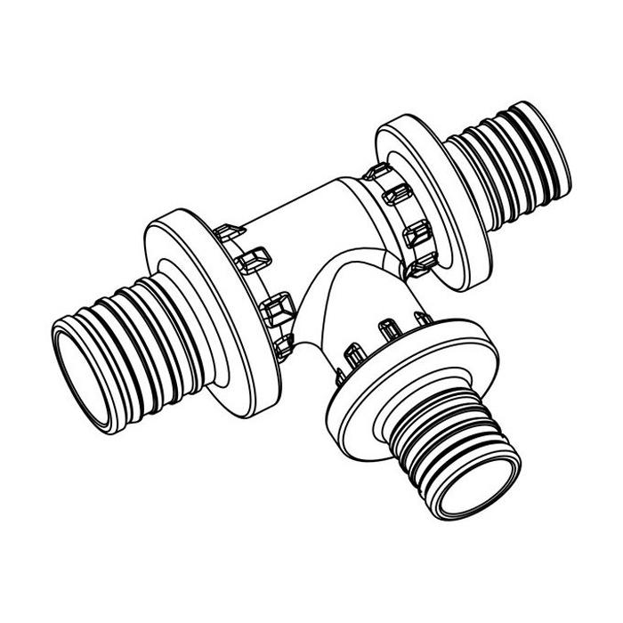 РЕХАУ Тройник с уменьшенным боковым и торцевым проходами 32-20-25 PX