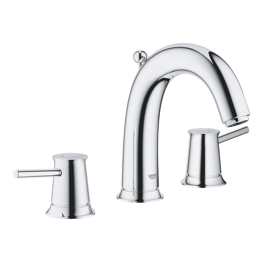 Grohe BauClassic Смеситель для раковины двухвентильный на 3 отверстия с монтажом на раковину 20470000