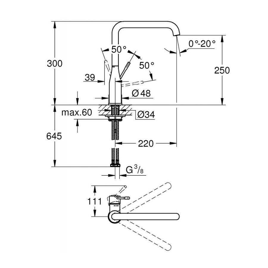 Grohe Essence New Смеситель для кухни