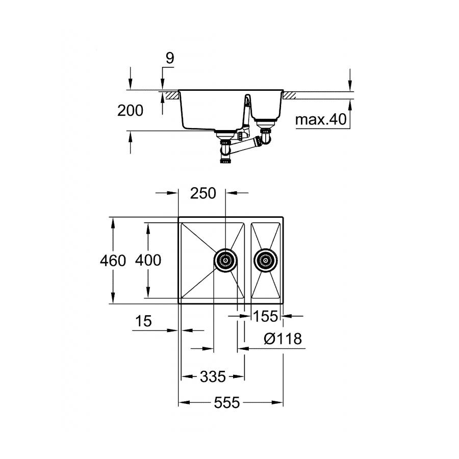 Grohe K500 Кухонная мойка